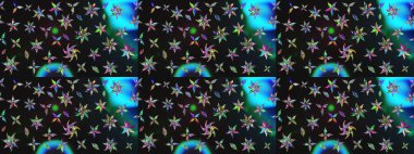 Robot resim. Küçük çiçekteki sevimli çiçek deseni. Raster illüstrasyonu.