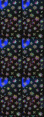 Raster çiçek desenli çiçek deseni, yapraklar, dekoratif elementler, sıçrama, lekeler, el çizimi kontur çizgileri ve Doodle çizim stili, grafik raster çizim çizimi.