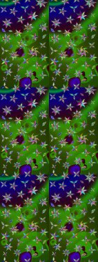 Yeşil ve mavi renkte çiçekler. Nazik, narin çiçek arkaplanı. Raster çiçek desenli ve çiçekli..