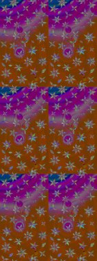 Şatafatlı bahar bahçesi dokusu. Flower eskiz arka planı. Raster illüstrasyonu. Çiçek deseni.