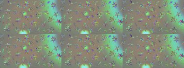 Raster illüstrasyonu. Gri ve bej renkli çiçekler. Çiçek desenli eskiz, vuruşlar, sıçramalar, yaz çiçekleri..