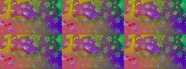 Küçük kahverengi ve yeşil çiçeklerle oldukça eski bir besin torbası deseni. Tekstil, kumaş, kapaklar, duvar kağıtları, baskı, paket, koleksiyon defteri, örgü, dekupaj için çiçek arkaplanı..