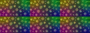 Üzerinde gelincikler ve vadi zambakları olan renkli çiçek desenli nakış deseni. Tekstil tasarımı için geleneksel Raster çiçek buketi yeşil ve kahverengi renkler.