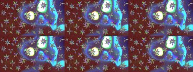 Botanik çizim kalıbı. Suluboya etkisi. Organik elementler. Raster deseni.