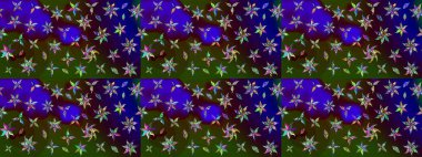 Kahverengi ve yeşil renkli çiçekler. Düz Çiçek Elementleri Tasarımı. Güzel çiçek deseni. Renkli Bahar Teması çizim şablonu.