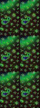 Tatil havası. Yeşil ve gri renkli çiçekler. Nazik romantik baskı. Bahar mevsimi. Raster güzel bir çiçek deseni çiziyor..