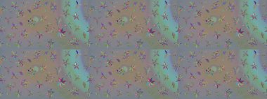 Raster resim. Çiçek desenli çiçek ve yaprakları ile. Sevimli küçük çiçek desenle.