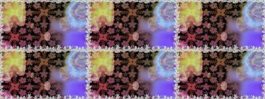 Sevimli çiçek raster deseni. Tarafsız renklerde çiçekler. Düz Çiçek Elementleri Tasarımı. Renkli Bahar Teması Kusursuz Arkaplan.