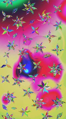 Yumuşak, yaz çiçekleri tarafsız ve pembe renklerde. Çiçekli karalama şeklinde Raster çiçek deseni. Raster illüstrasyonu.