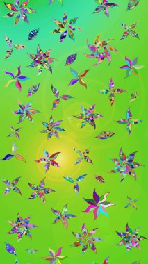 Küçük çiçekli şirin bir desen. Çiçek ve yapraklı çiçek deseni. Raster illüstrasyonu.