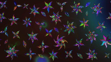 Renkli çizim kalıbı. Gri ve kahverengi renkli şirin tekstil tarzında. Raster illüstrasyonu. Çiçek duvar kâğıdı. Çiçek arka planı.