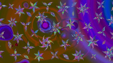 Küçük çiçekte güzel bir desen. Moda baskıları için zarif bir şablon. Çiçekli bahar çiçekleri. Motley illüstrasyonu. Küçük renkli çiçekler..