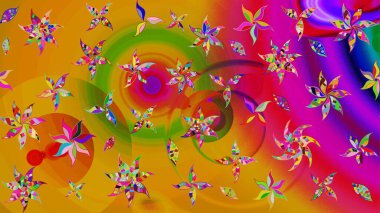 Çiçek arkaplanlı soyut zarafet eskiz deseni. Raster Güzel kumaş deseni.