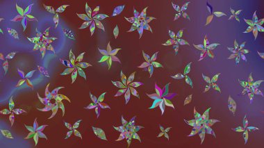 Küçük çiçekte güzel bir desen. Motley illüstrasyonu. Moda baskıları için zarif bir şablon. Çiçekli bahar çiçekleri. Küçük renkli çiçekler..