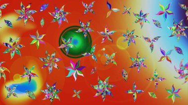 Raster illüstrasyonu. Turuncu ve kırmızı renklerde. Suluboya çiçek buketi. Çiçek arkaplan. Çiçekli tebrik kartı. Doğum günü kartı ya da düğün davetiyesi.