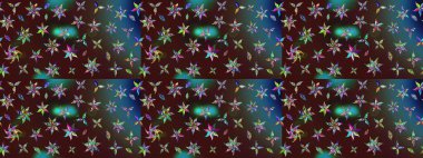 Çiçekli yaz çiçekleri. Küçük renkli çiçekler. Moda baskıları için zarif bir şablon. Motley illüstrasyonu. Robot resim. Küçük çiçekte şirin desenler.