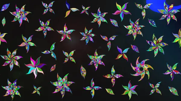 Çiçekli eskiz çizimi. Renkli Yaz Temalı eskiz kalıbı. Gri ve mavi renkte çiçekler. Düz Çiçek Elementleri Tasarımı.