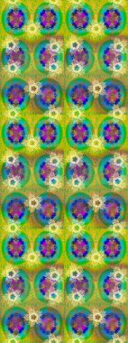 Kar Tanesi Simgesi. Raster illüstrasyonu. Raster illüstrasyonu. Yeşil, sarı ve mavi renklerde izole kar taneleri.