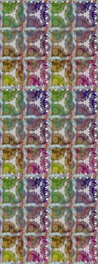 Düz Çiçek Elementleri Tasarımı. Renkli Yaz Temalı Kusursuz Arkaplan. Kahverengi renkli çiçekler. Raster illüstrasyonunda trendsiz çiçek deseni.