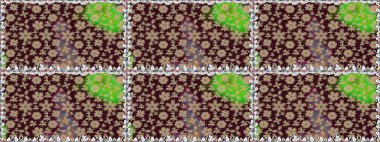 Çiçekler, yapraklar, dekoratif elementler, sıçramalar, lekeler, el çizimleri çizimleri ve Doodle çizimleri, grafik raster çizimleri.