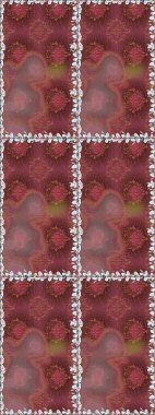 Raster illüstrasyonu. Çiçekli güzel suluboya desen. Renklerde.