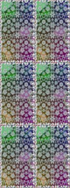 Çiçeklerle suluboya desenli çiçek deseni. Raster illüstrasyonu. Gri renkli Asya tekstili.