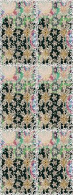 Karalama çiçeği. Raster illüstrasyonu. Zentangle soyut çiçekleri. Renkli Bahar Temalı Kusursuz Arkaplan. Düz Çiçek Elementleri Tasarımı. Şirin kumaş deseni.