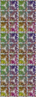 Düz Çiçek Elementleri Tasarımı. Renkli Yaz Temalı Kusursuz Arkaplan. Kahverengi renkli çiçekler. Raster illüstrasyonunda trendsiz çiçek deseni.