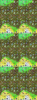 Suluboya çizimi. Çiçekli eskiz deseni. Yeşil, nötr ve kahverengi renkte çiçekler. El çizimi.