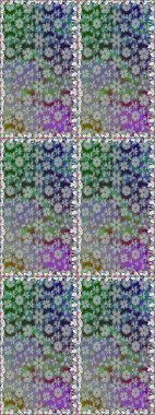 Çiçek süsü ile kusursuz desen. Gri renkli çiçekler. Raster illüstrasyonu.