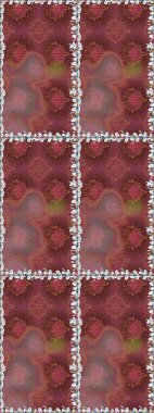 Raster illüstrasyonu. Çiçekli güzel suluboya desen. Renklerde.