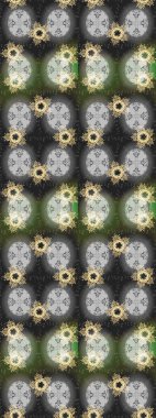 Raster illüstrasyonu. Sihirli gri, yeşil ve nötr tatil soyut arka plan yıldız ve düşen kar taneleri. Noel grisi, yeşil ve nötr.