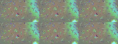 Organik elementler. Raster deseni. Botanik çizim kalıbı. Suluboya etkisi.