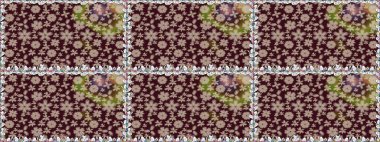 Kahverengi renkli çiçeklerle kusursuz çiçek deseni. Suluboya tarzında kahverengi renkte çiçekler.