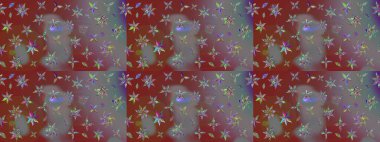 Çiçekler suluboya eskiz deseni. Raster Stili kumaş deseni.