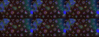 Kumaş desenli papatya çiçeği detayı. Gri ve kahverengi renkte çiçekler.