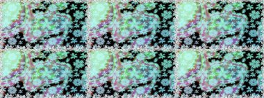 Çiçekli karalama şeklinde Raster çiçek deseni. Nazikçe, güzel çiçek arkaplanı. Tarafsız ve mavi renkte çiçekler.