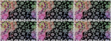 Renkli Bahar Tema dikişsiz desen Arka Plan. Süslü kumaş deseni. Raster illüstrasyon Dikişsiz Çiçek Desen. Yassı Çiçek Elemanları Tasarımı.