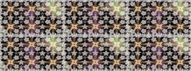 Klasik taslak çizimi. Çiçeksel siyah ve kahverengi desenli. Raster Yumuşak kumaş deseni. Raster çiçek izi..