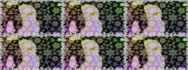 Süslü kumaş deseni. Renkli Bahar Temalı Kusursuz Arkaplan. Raster illüstrasyonunda kusursuz çiçek deseni. Düz Çiçek Elementleri Tasarımı.