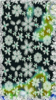 Gri ve nötr renkte çiçekler. Raster illüstrasyonunda kusursuz çiçek deseni.