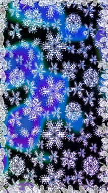 Anti-stres için soyut örnek sayfası. Raster illüstrasyonu. Mavi ve siyah renklerde.