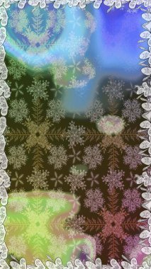 Mavi ve nötr kıvırcık çiçekler mavi ve nötr renklerde şekillenir. Raster illüstrasyonu. Klasik çiçek tasarım elementleri.