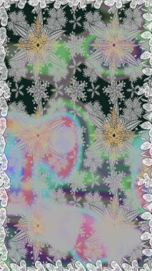 Raster illüstrasyonu. Renkli, pürüzsüz desen. Gri ve nötr renklerde şirin tekstil tarzında. Çiçek duvar kâğıdı. Çiçek arka planı.