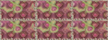 Raster illüstrasyonu. Kahverengi ve nötr renklerde çiçekler. Çiçekli, suluboya desenli kusursuz çiçek deseni. Düz Çiçek Elementleri Tasarımı. Renkli Bahar Teması Kusursuz Arkaplan.