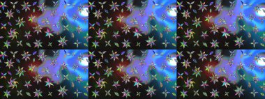 Çiçekli el çizimi çizimi deseni. Modern gelişim, gri ve mavi raster arka plan duvar kâğıdı illüstrasyonu, klasik çizgi çizgisi, desenli desenli çiçekler, çiçekli süsler..