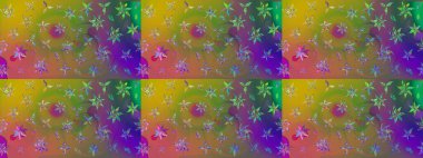 Çiçekli çiçek deseni, suluboya. Raster deseni. Küçük çiçekte güzel bir çiçek deseni..