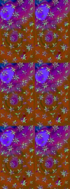 Renkli Yaz Temalı eskiz kalıbı. Düz Çiçek Elementleri Tasarımı. Güzel kumaş deseni. Güzel eskiz şekli. Yazdır. Raster çiçekli arka plan.