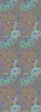 Gri ve bej renkte gri ve bej papatya deseni. Raster illüstrasyonu. Gri ve bej renklerde.