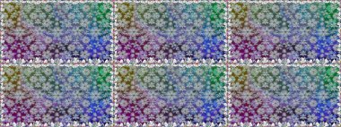 Küçük çiçekte güzel bir desen. Moda baskıları için zarif bir şablon. Çiçekli bahar çiçekleri. Küçük renkli çiçekler. Motley illüstrasyonu.